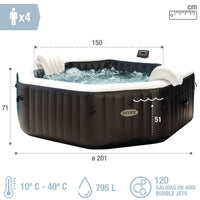 Spa Gonfiabile Intex 201 x 71 x 201 cm 795 L