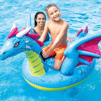 Figura Gonfiabile per Piscina Intex Dragon Azzurro