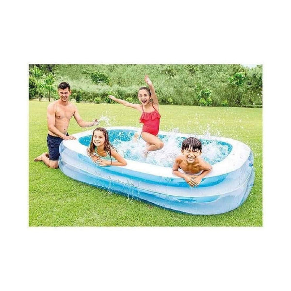 Aufblasbarer Pool Intex 56483 770 L (262 x 175 x 56 cm) Blau/Weiß 262 x 175 x 56 cm