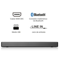 Soundbar Hisense HS214 2.1 108 W Schwarz Grau Kein