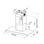 Konventioneller Rauchfang Mepamsa Stilo 70 288 W 690 m3/h 70 cm Stahl