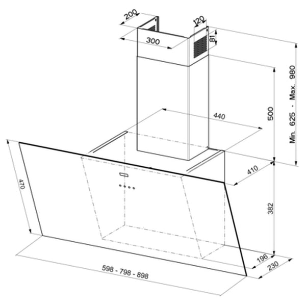 Konventioneller Rauchfang Mepamsa 218744 Schwarz