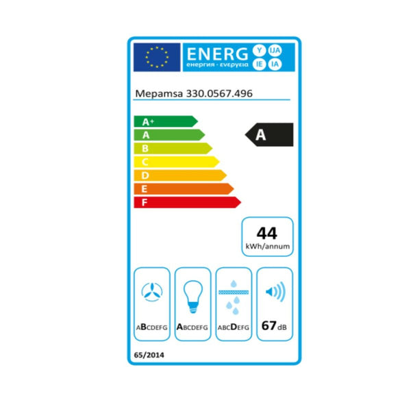 Konventioneller Rauchfang Mepamsa 232631 90 cm 580 m³/h 61 dB A Schwarz