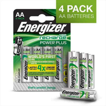 Batterie Ricaricabili Energizer Accu Recharge Power Plus 2000 AA BP4 AA HR6 2000 mAh