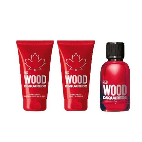 Set mit Damenparfüm Dsquared2 Red Wood 3 Stücke