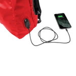 Rucksack mit Power Bank und Fach für Tablet und Laptop Celly FUNKYBACKRD Rot