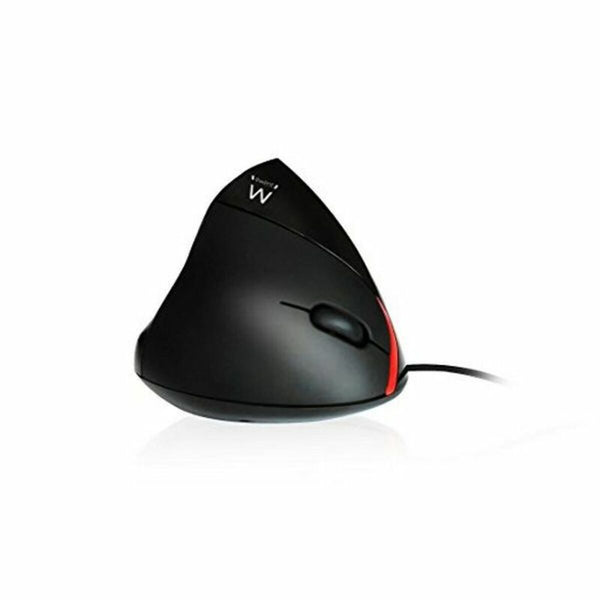 Mouse Ergonomico Ottico Ewent EW3156 1000 dpi USB Nero Rosso/Nero