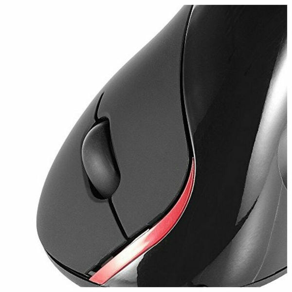 Mouse Ergonomico Ottico Ewent EW3156 1000 dpi USB Nero Rosso/Nero