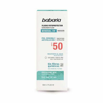 Latte Solare Fluido Babaria Solar Mineral UV Spf 50 (50 ml)