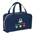 Necessaire per la Scuola Benetton Love Blu Marino (31 x 14 x 19 cm)