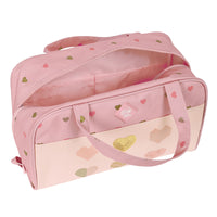 Necessaire per la Scuola Glow Lab Hearts Rosa (31 x 14 x 19 cm)