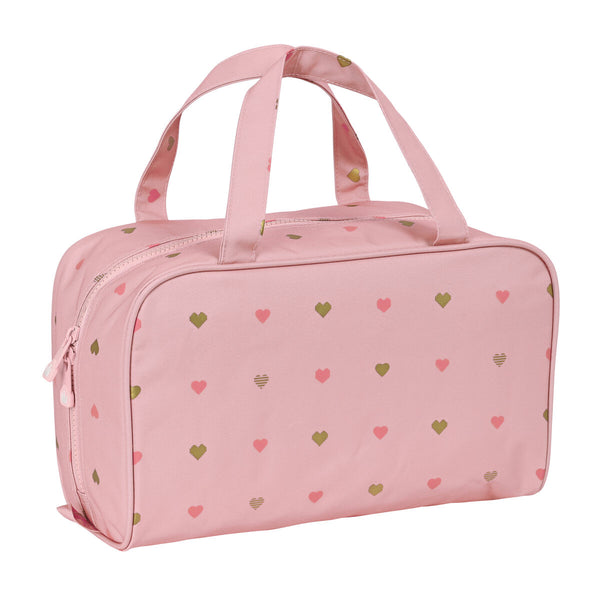 Necessaire per la Scuola Glow Lab Hearts Rosa (31 x 14 x 19 cm)