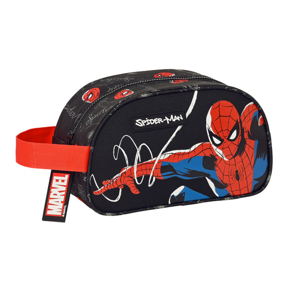 Necessaire per la Scuola Spiderman Hero Nero (26 x 15 x 12 cm)