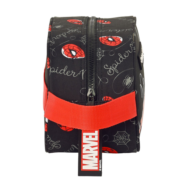 Necessaire per la Scuola Spiderman Hero Nero (26 x 15 x 12 cm)