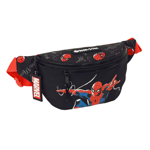 Marsupio Spiderman Hero Nero Per bambini 23 x 12 x 9 cm