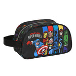 Necessaire per la Scuola The Avengers Super heroes Nero (26 x 15 x 12 cm)