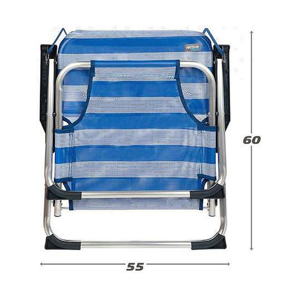 Sedia Pieghevole Colorbaby 55 x 35 x 72 cm Bianco Blu Marino