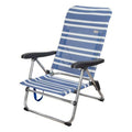 Sedia da Spiaggia Colorbaby 62601 Azzurro/Bianco Alluminio 61 x 50 x 85 cm Bianco Blu Marino (61 x 50 x 85 cm)