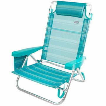 Gepolsterte Campingstuhl Colorbaby Mediterran 48 x 54 x 82,5 cm türkis Weiß