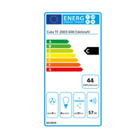 Konventioneller Rauchfang Cata 2017305 60 cm 340 m3/h 100W E Stahl