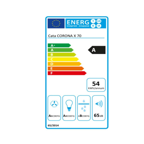 Konventioneller Rauchfang Cata CORONA X70 70 cm 850 m3/h 280W A