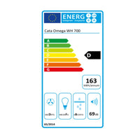 Konventioneller Rauchfang Cata OMEGA 700 WH 70 cm 645 m3/h 72 dB 270W Weiß