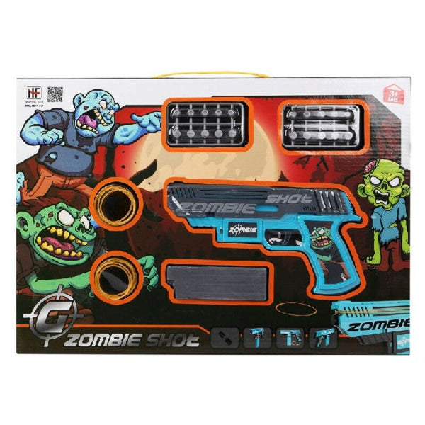 Playset Zombie Shot Pistola a Freccette Azzurro (43 x 30 cm)