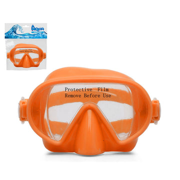 Taucherbrille Orange Silikon Kinder 8-14 Jahre