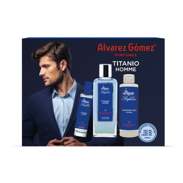 Set mit Herrenparfüm Alvarez Gomez Titanio Homme 3 Stücke