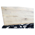 Portabottiglie DKD Home Decor MB-161865 Metallo Caucciù Legno di mango Nero Naturale 155 x 56,5 x 96,5 cm