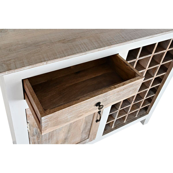 Flaschenregal DKD Home Decor natürlich Weiß Mango-Holz (111 x 30 x 102 cm)