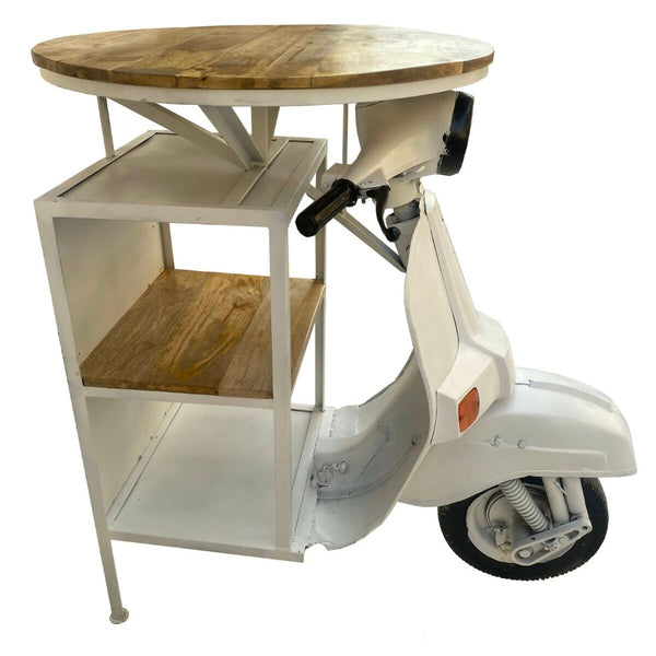 Flaschenregal DKD Home Decor Motorrad Braun Weiß Eisen Mango-Holz (116 x 72 x 110 cm)