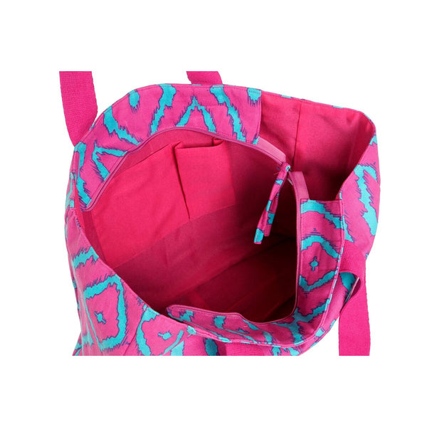 Borsa da Mare DKD Home Decor Azzurro Verde Arancio Fucsia 55 x 14 x 35 cm (3 Unità)