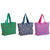 Borsa da Mare DKD Home Decor Azzurro Verde Arancio Fucsia 55 x 14 x 35 cm (3 Unità)