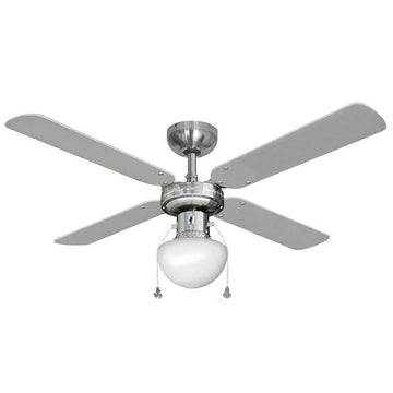 Ventilatore da Soffitto con Luce EDM Caribe 50 W Cromato