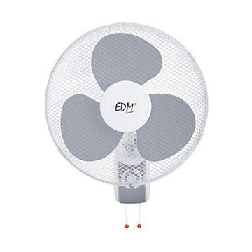 Ventilatore da Parete EDM Bianco Grigio Ø 43 cm 45 W