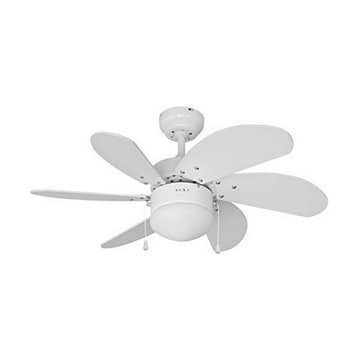 Ventilatore da Soffitto con Luce EDM Aral Bianco 50 W A