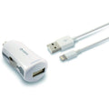 Auto-Ladegerät + Lightning-Kabel MFi KSIX Apple-compatible 2.4 A