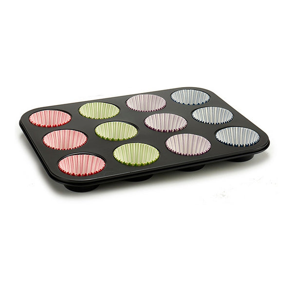 Teglia per Muffin Multicolore Vassoio da Forno 7 x 7 x 3 cm 35 x 3 x 26,5 cm