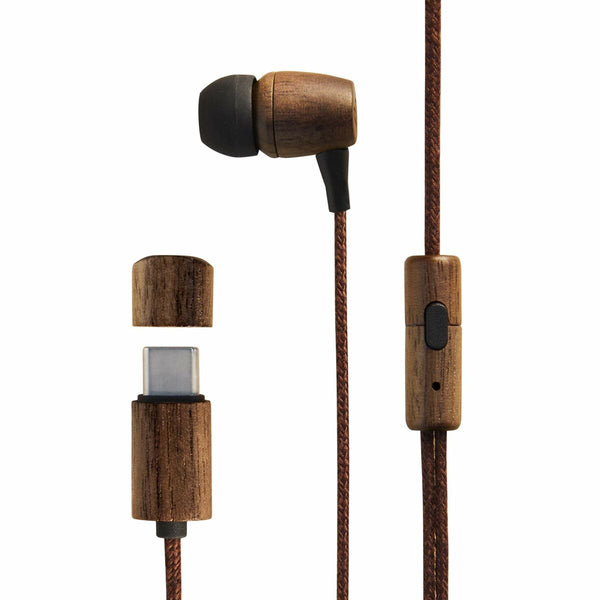 Auricolari con Microfono Energy Sistem Eco Walnut Wood Marrone