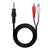 Cavo Audio Jack (3,5 mm) con 2 RCA NANOCABLE 10.24.0301 (0,5M)