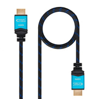 Cavo HDMI NANOCABLE 10.15.3701 V2.0 Nero/Blu 1 m 4K Ultra HD Nero