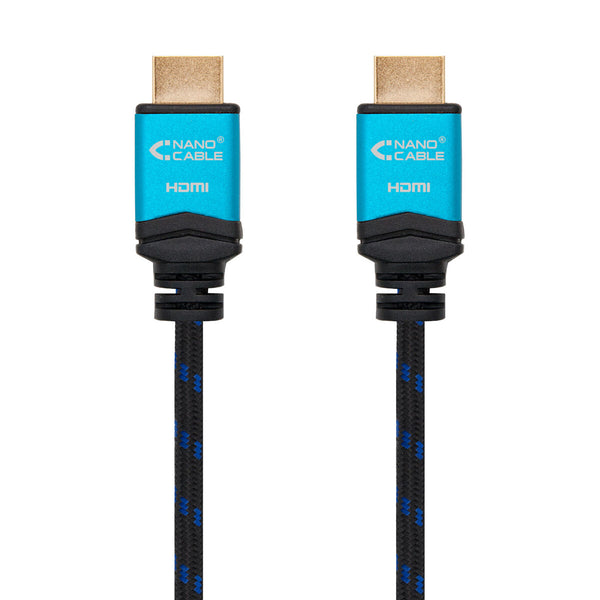 Cavo HDMI NANOCABLE 10.15.3701 V2.0 Nero/Blu 1 m 4K Ultra HD Nero