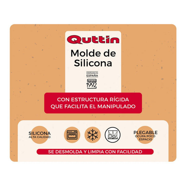 Stampo da Forno Quttin Silicone Rigido (28,5 x 25,5 x 1,8 cm)