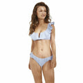 Slip Ysabel Mora Bikini Con voulant Azzurro Chiaro