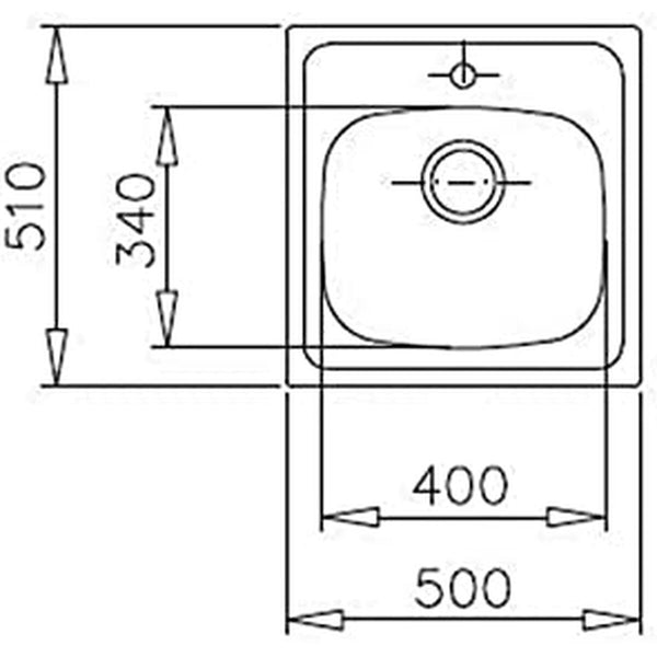 Lavello a Una Vasca Teka STARBRIGHT 50 E-XP 1C