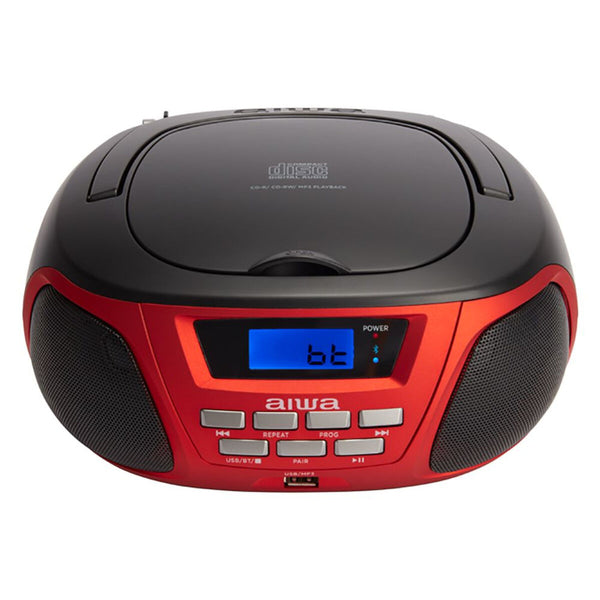 Radio/CD Bluetooth + mp3 Aiwa BBTU300RD    5W Schwarz Rot