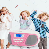 Radio/CD Bluetooth + mp3 Aiwa BBTU300PK    5W Rosa Weiß