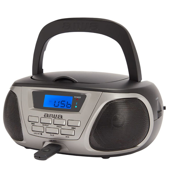 Radio mit CD-Laufwerk Aiwa BBTU300BK    5W Silberfarben Schwarz