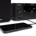 Micro-Hi-Fi-System Aiwa MSBTU500 Schwarz 50 W